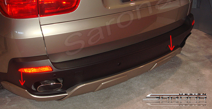 Custom BMW X5 Rear Add-on  SUV/SAV/Crossover Rear Lip/Diffuser (2007 - 2010) - $325.00 (Part #BM-011-RA)